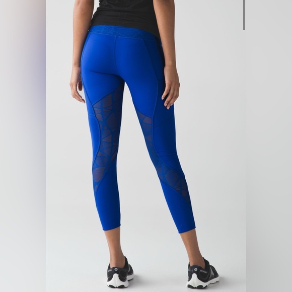 Lululemon Navy Mesh Leggings - Picture 1 of 2